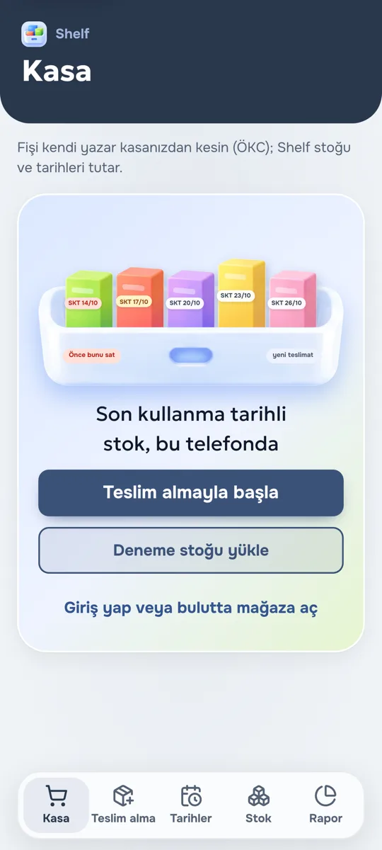 Kasa ekranı: Boş dükkân